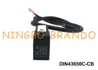 एलईडी के साथ DIN43650C IP67 वाटरप्रूफ मोल्डेड केबल सोलनॉइड वाल्व कनेक्टर