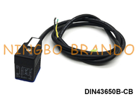एलईडी के साथ DIN43650B IP67 वाटरप्रूफ मोल्डेड केबल सोलनॉइड कॉइल कनेक्टर