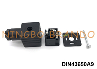 DIN43650A PG9 2P+E सोलेनोइड वाल्व कॉइल कनेक्टर IP65 AC DC काला