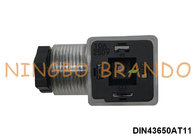 DIN43650A PG11 2P+E एलईडी संकेतक IP65 AC DC के साथ सोलेनोइड कॉइल कनेक्टर