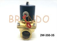 पानी वायवीय Solenoid वाल्व एसी 220V 1.25 इंच धागा कनेक्शन 2W-350-35