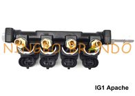 IG1 Apache OMB टाइप LPG / CNG रेल इंजेक्टर HD 4 सिलिंडर 3 ओम DC12V