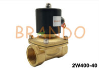 G1-1 / 2 इंच पीतल के पानी के तेल वाल्व AC220V / DC24 सामान्य बंद Solenoid वाल्व 2W400-40