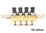 LPG CNG के लिए RAIL टाइप IG7 डकोटा नवाजो इंजेक्टर रेल 2 ओम 4 सिलेंडर एल्यूमीनियम बॉडी