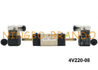 BSPT 1/4 &quot;4V220-08 AirTAC प्रकार वायवीय सोलेनॉइड वाल्व डबल इलेक्ट्रिकल कंट्रोल लाइट DC24V