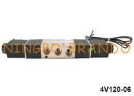 1/8 '' 4V120-06 एयरटैक प्रकार वायवीय सोलेनॉइड वाल्व 5 वे 2 स्थिति 24 वी