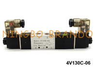 4V130C-06 Airtac प्रकार वायवीय डबल सोलेनॉइड वाल्व 5/3 रास्ता 24V 220V