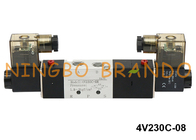 4V230C-08 Airtac टाइप 5/3 वे न्यूमेटिक सोलेनॉइड वाल्व 24VDC 220VAC