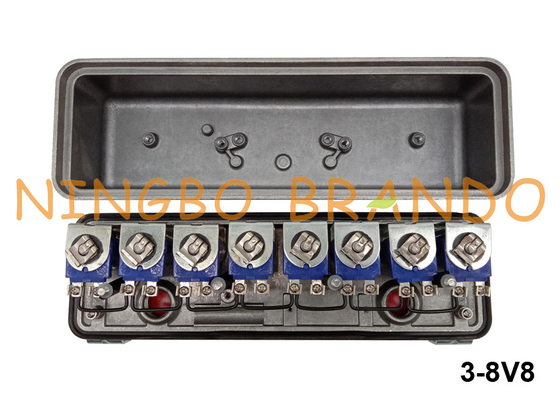 3-8V8 गोयन प्रकार सोलेनॉइड पायलट वाल्व संलग्नक 12VDC 24VDC 110VAC 220VAC