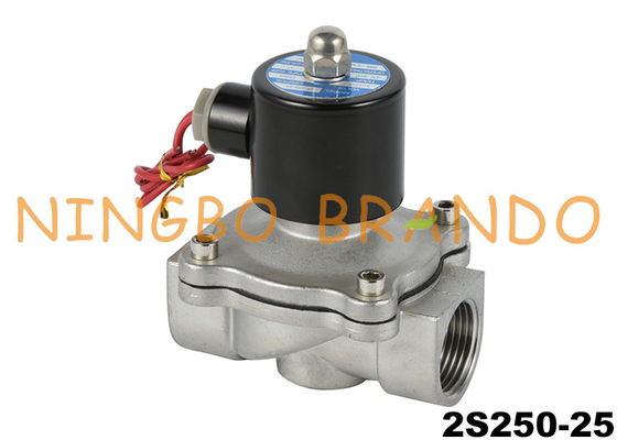 2S250-25 1 &quot;स्टेनलेस स्टील डायाफ्राम सोलेनॉइड वाल्व AC220V DC24V