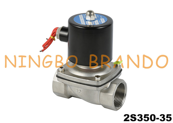 2S350-35 1-1/4&quot; नेकां स्टेनलेस स्टील सोलनॉइड वाल्व AC220V DC24V