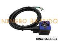 एलईडी के साथ DIN43650A वाटरप्रूफ IP67 मोल्डेड केबल सोलनॉइड वाल्व कॉइल कनेक्टर