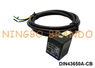 एलईडी के साथ DIN43650A वाटरप्रूफ IP67 मोल्डेड केबल सोलनॉइड वाल्व कॉइल कनेक्टर