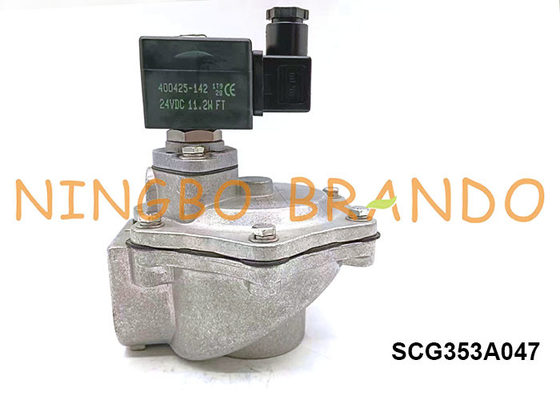 1.5&quot; SCG353A047 समकोण डायाफ्राम इंटीग्रल पायलट पल्स वाल्व 12VDC 24VDC 110VAC 220VAC