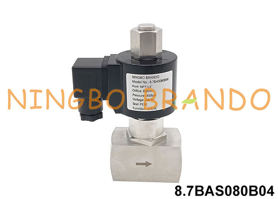 350 बार उच्च दबाव स्टेनलेस स्टील सोलेनोइड वाल्व 12V 24V 110V 220V