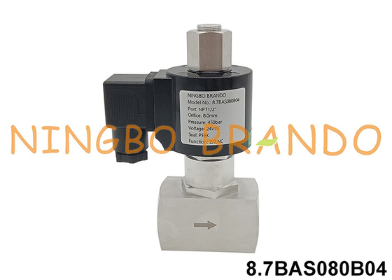 350 बार उच्च दबाव स्टेनलेस स्टील सोलेनोइड वाल्व 12V 24V 110V 220V