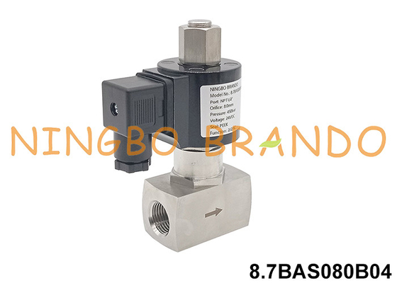 350 बार उच्च दबाव स्टेनलेस स्टील सोलेनोइड वाल्व 12V 24V 110V 220V