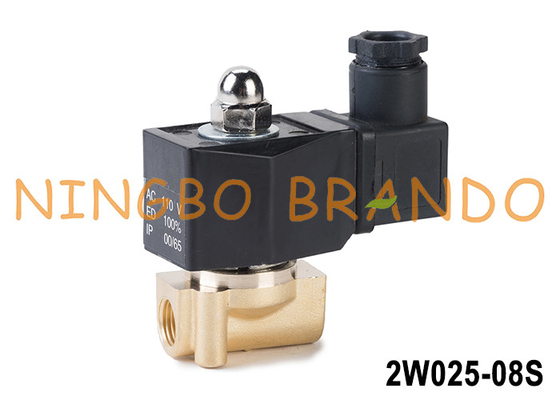 2W025-08 1/8' पीतल सोलेनोइड वाल्व IP65 कॉइल के साथ 12V 24V 110V 220V