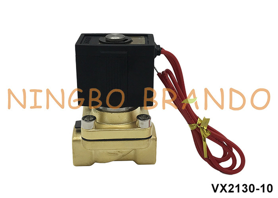 VX2130-10 3/8' पीतल के सोलेनोइड वाल्व पानी हवा के लिए AC220V AC110V DC24V