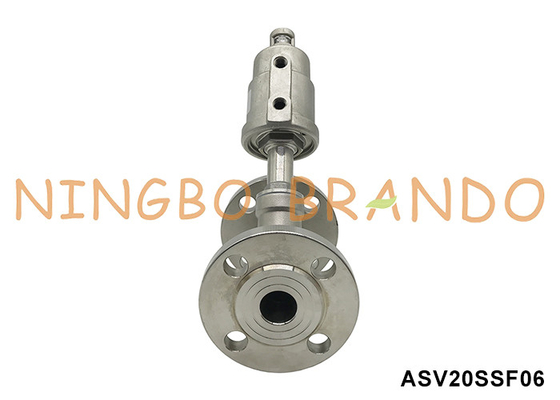 DN20 PN16 Pneumatic Flanged कोण सीट पिस्टन वाल्व डबल अभिनय सामान्य रूप से बंद