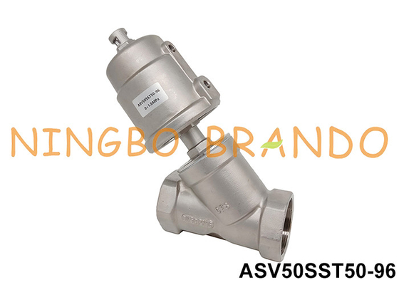 2'' DN50 2/2 Way Pneumatic Angle Seat Valve पिस्टन संचालित