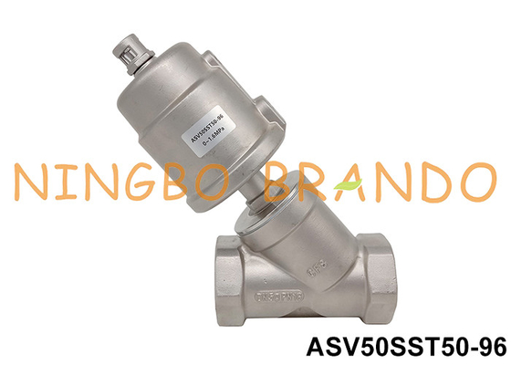 2'' DN50 2/2 Way Pneumatic Angle Seat Valve पिस्टन संचालित