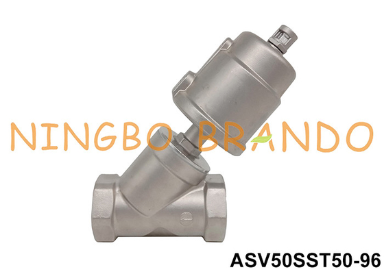 2'' DN50 2/2 Way Pneumatic Angle Seat Valve पिस्टन संचालित