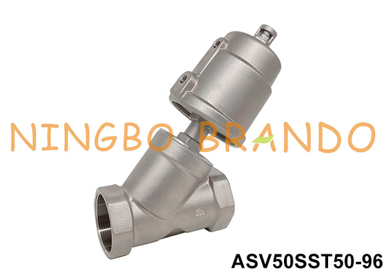 2'' DN50 2/2 Way Pneumatic Angle Seat Valve पिस्टन संचालित