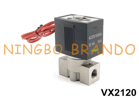 एसएमसी प्रकार VX2120-02 स्टेनलेस स्टील सोलेनोइड वाल्व 1/4' 24V 220V