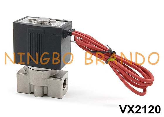 एसएमसी प्रकार VX2120-02 स्टेनलेस स्टील सोलेनोइड वाल्व 1/4' 24V 220V