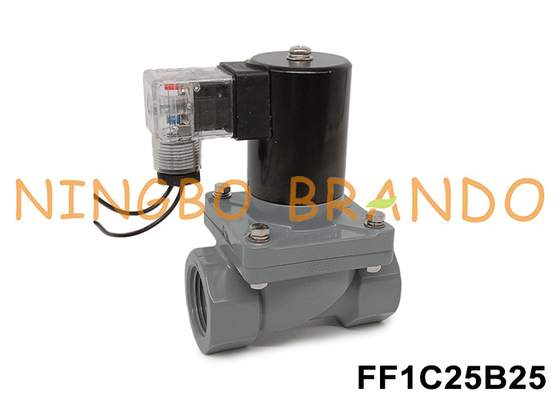 1' DN25 एंटी-कोरोसिव सोलेनोइड वाल्व CPVC बॉडी के साथ 24V 110V 220V