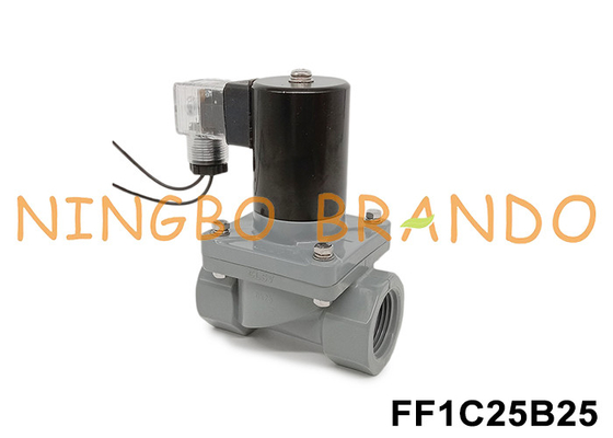 1' DN25 एंटी-कोरोसिव सोलेनोइड वाल्व CPVC बॉडी के साथ 24V 110V 220V