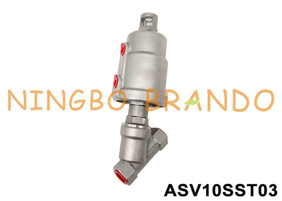 3/8'' थ्रेडेड 2/2 Way Pneumatic Angle Seat Valve सिंगल एक्टिंग