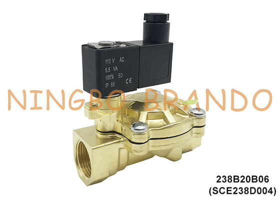 SCE238D004 3/4' ASCO टाइप इलेक्ट्रिक ब्रास सोलेनोइड वाल्व पानी के लिए 24V 110V 220V