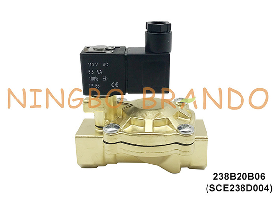 SCE238D004 3/4' ASCO टाइप इलेक्ट्रिक ब्रास सोलेनोइड वाल्व पानी के लिए 24V 110V 220V