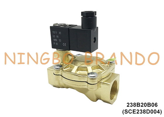 SCE238D004 3/4' ASCO टाइप इलेक्ट्रिक ब्रास सोलेनोइड वाल्व पानी के लिए 24V 110V 220V
