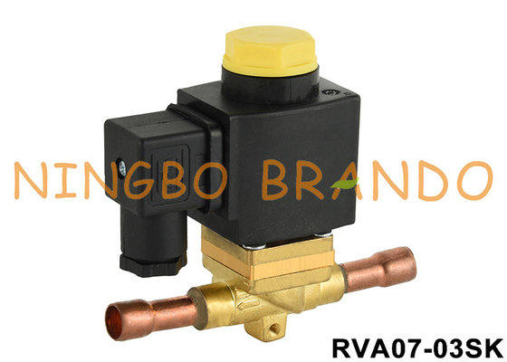 2 रास्ता 3/8' 'सोल्डर सामान्य रूप से खुला प्रशीतन सोलेनोइड वाल्व 12V 24V 110V 220V