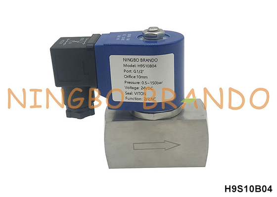 150 bar 1/2'' उच्च दबाव सोलेनोइड वाल्व पानी के लिए हवा गैस 24V 110V 220V