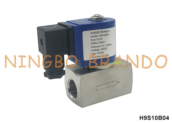 150 bar 1/2'' उच्च दबाव सोलेनोइड वाल्व पानी के लिए हवा गैस 24V 110V 220V