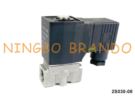 2S030-08 एयरटाक प्रकार स्टेनलेस स्टील सोलेनोइड वाल्व 24V 110V 220V 1/4'
