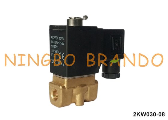 2KW030-08 एयरटाक प्रकार सामान्य रूप से खुला पीतल सोलेनोइड वाल्व 220V 110V 24V 1/4'