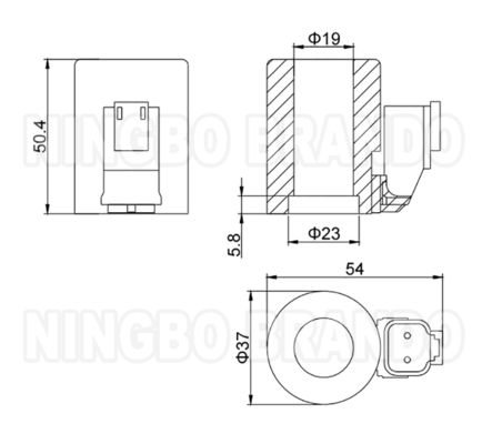 बॉश रेक्स्रोथ प्रकार हाइड्रोलिक सोलेनोइड वाल्व कॉइल DC12V DC24V 26W R901050010