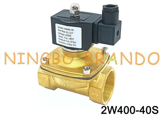 2W400-40 1.5'' Normally Closed Brass Solenoid Valve 24V 110V 220V