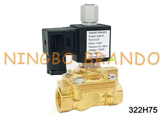 पार्कर प्रकार 322H75 1/2'' सामान्य रूप से खुला सोलनॉइड वाल्व 40 बार 24V 110V 220V