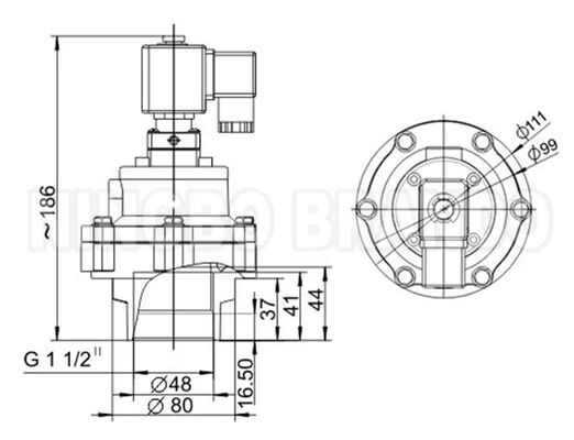 HUANENG MD340S पूर्ण विसर्जन 1-1/2 '' पल्स वाल्व 24V 110V 220V