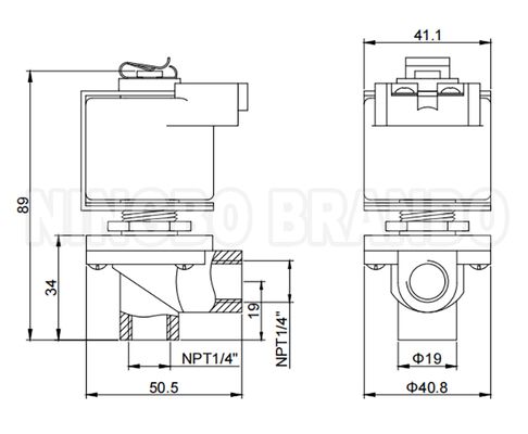 आरसीए5डी0 आरसीए5डी1 आरसीए5डी2 गोयेन टाइप रिमोट पायलट वाल्व 1/4'' 12V 24V 110V 220V