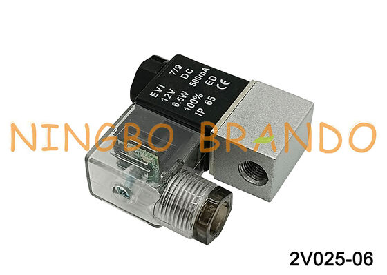 एयरटैक टाइप 2V025-06 2 वे सोलेनॉइड वाल्व 1/8'' 12VDC DC 12V