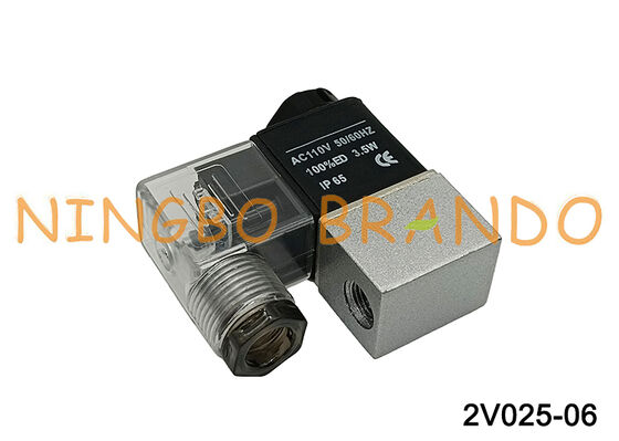 एयरटैक टाइप 2V025-06 1/8'' द्रव नियंत्रण वाल्व 2/2वे 110VAC AC110V