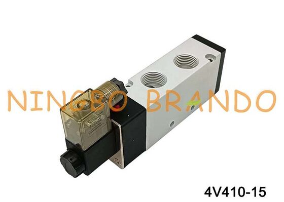 AIRTAC टाइप 1/2'' सोलेनॉइड एयर वाल्व 4V410-15 12V 24V 110V 220V सिंगल कॉइल 2 पोजीशन 5 वे