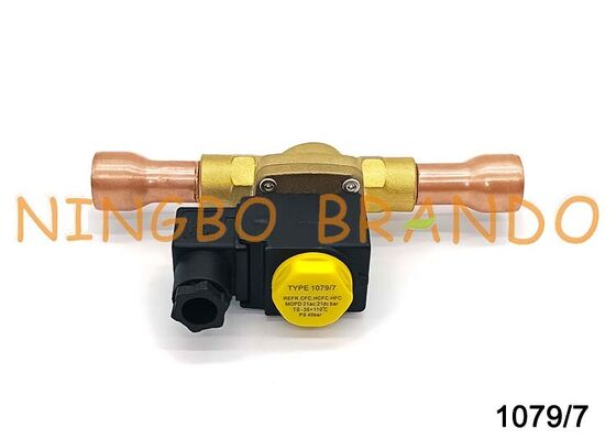 रेफ्रिजरेशन सोलेनॉइड वाल्व कास्टेल प्रकार 1079/7 सोल्डर 7/8'' इंच